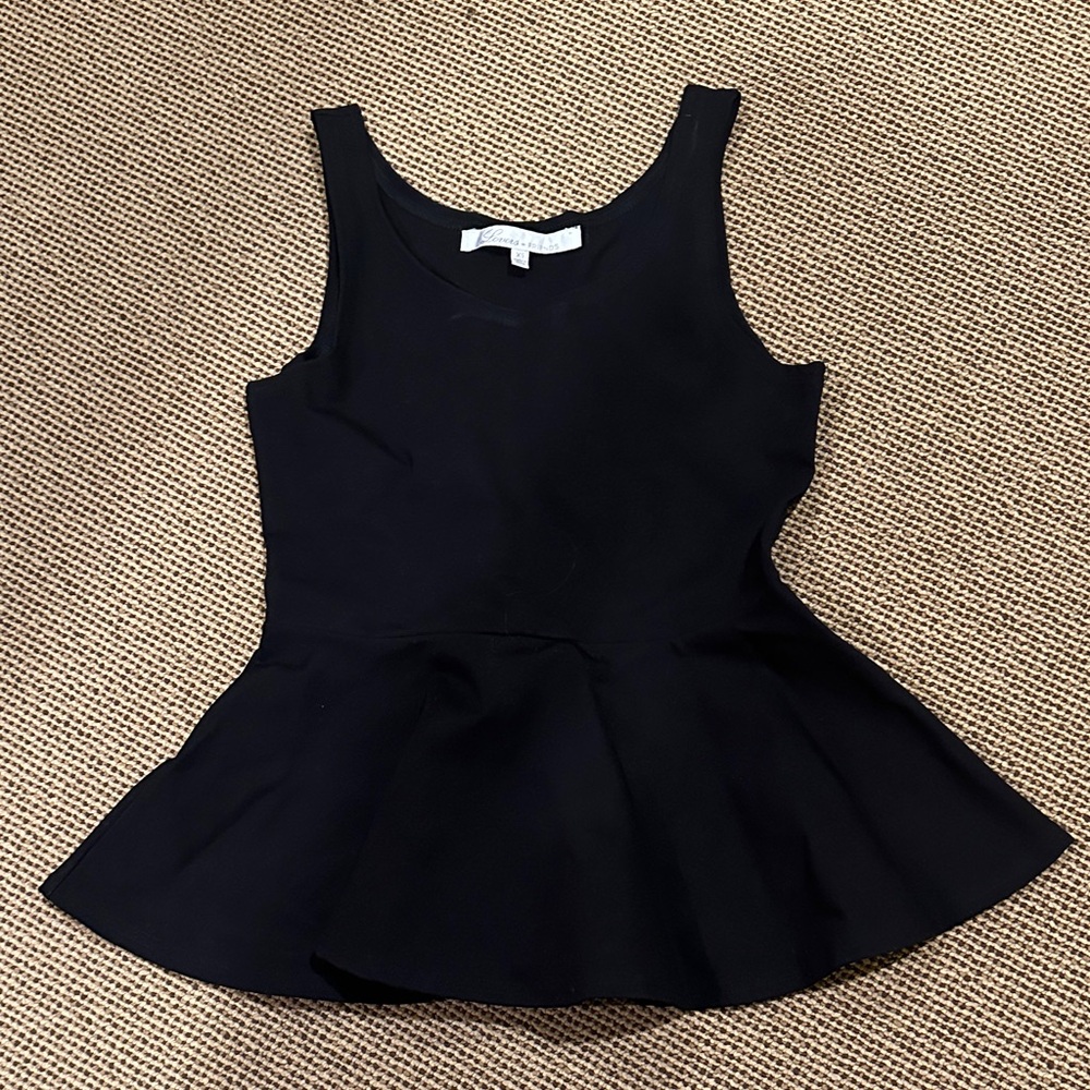 Lovers + Friends Black Tank Top